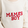 Load image into Gallery viewer, Sweet Wink Mama's Boy Valentine's Day Long Sleeve Bodysuit - Natural Close Up
