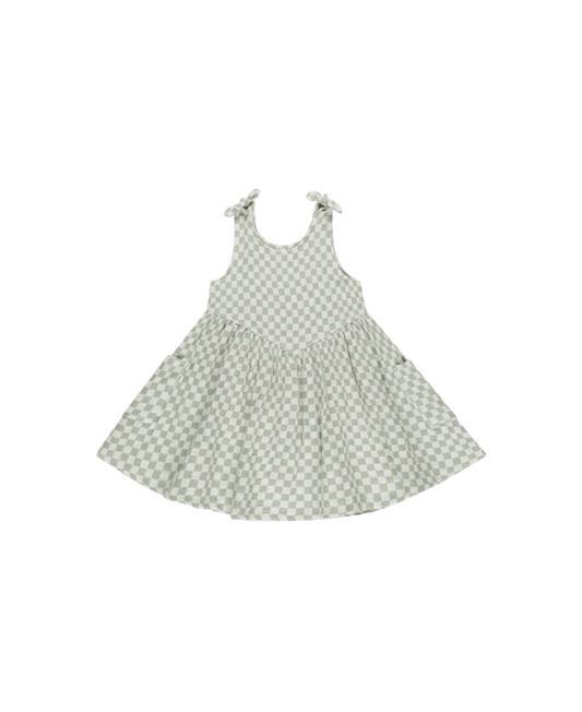 Rylee & Cru Sage Check Summer Dress 