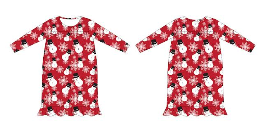 PREORDER-Snowfall Slumber Children’s Long Sleeve Night Gown