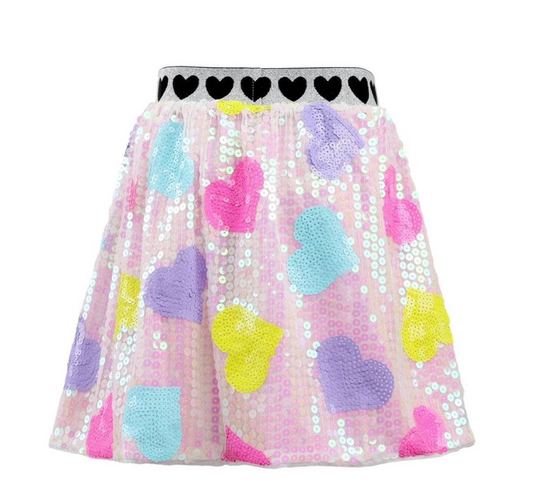 Candy Hearts Sequin Skirt