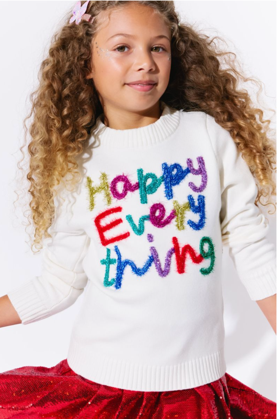 Happy Everything Tinsel Sweater