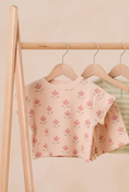 Load image into Gallery viewer, Waffle Tee + Short Set || Tulips
