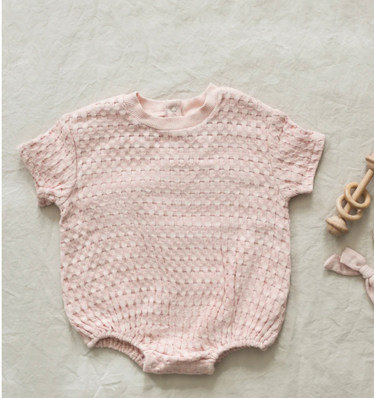 Relaxed Bubble Romper  || Bubblegum