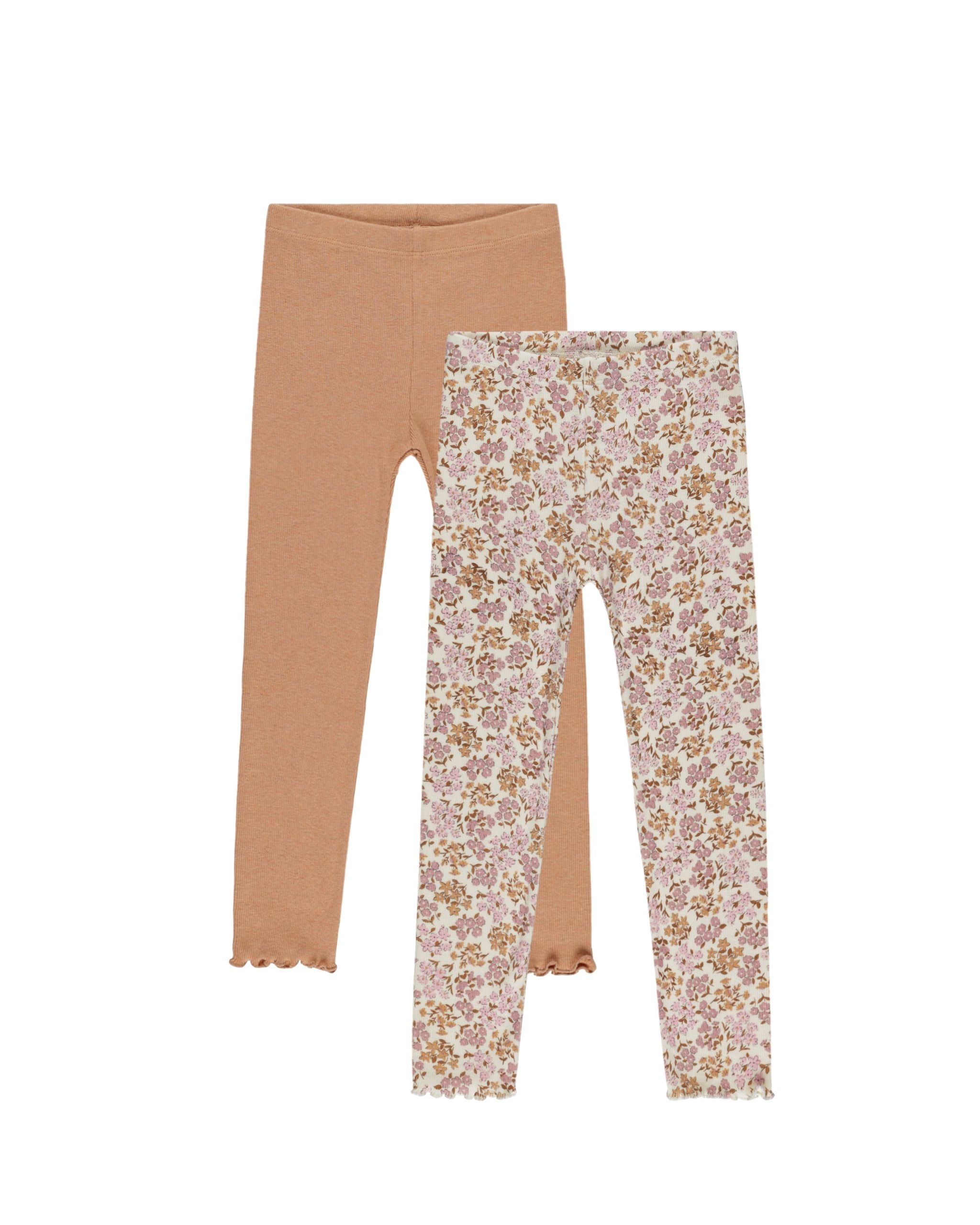 Rylee & Cru Ribbed Legging Set || Wildflower, Grapefruit