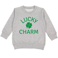 Load image into Gallery viewer, Sweet Wink Lucky Charm Shamrock St. Patrick's Day Sweatshirt - Gray
