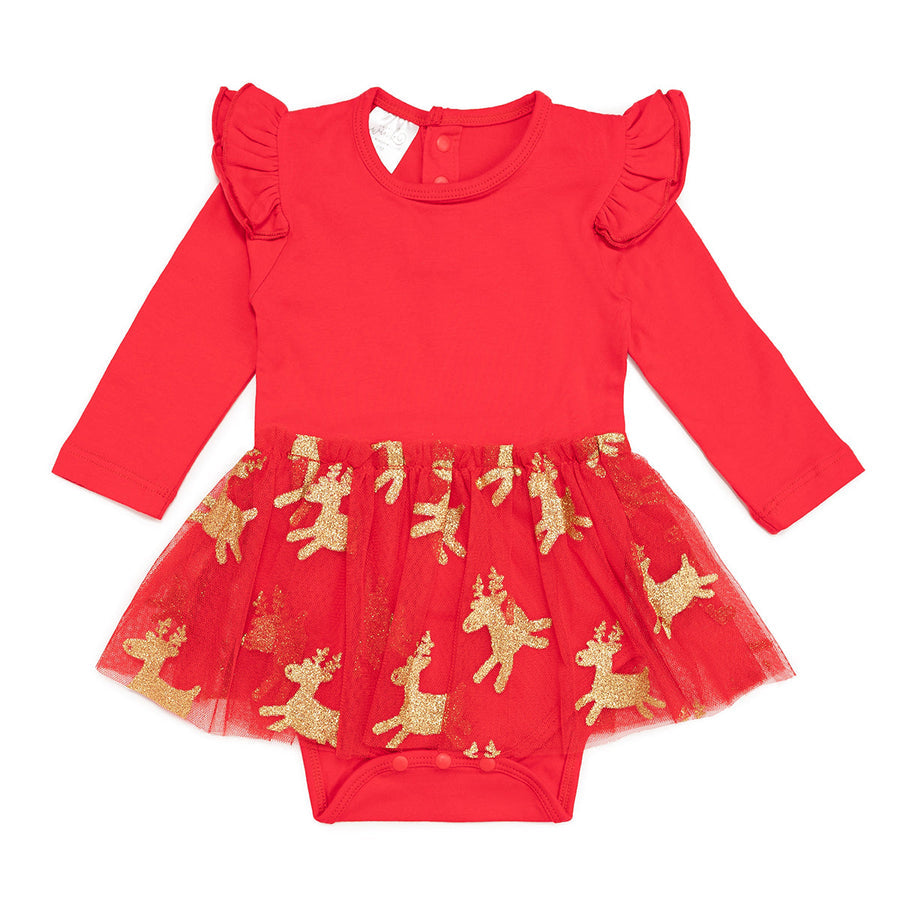 Reindeer Long Sleeve Tutu