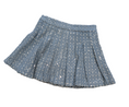 Load image into Gallery viewer, Pleated Light Denim Sparkle Skirt
