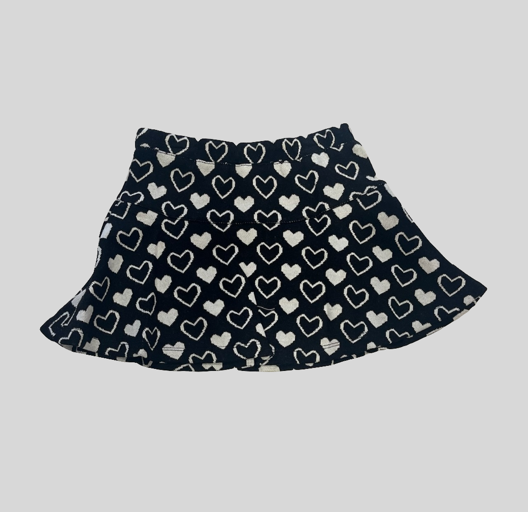 Heart Print Skirt