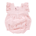 Load image into Gallery viewer, Pink Chicken Baby Girl Elsie Bubble - Ballerina Embroidery Back
