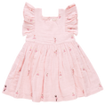 Load image into Gallery viewer, Pink Chicken Girls Elsie Dress - Ballerina Embroidery Front
