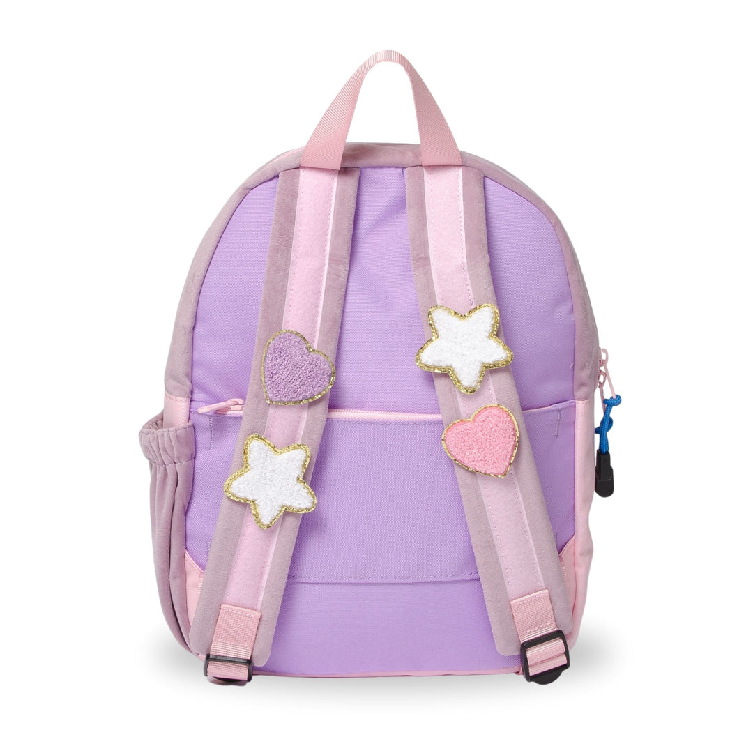 Small Becco Backpack - Kids Lux Pink/Lavender Back With Patches 