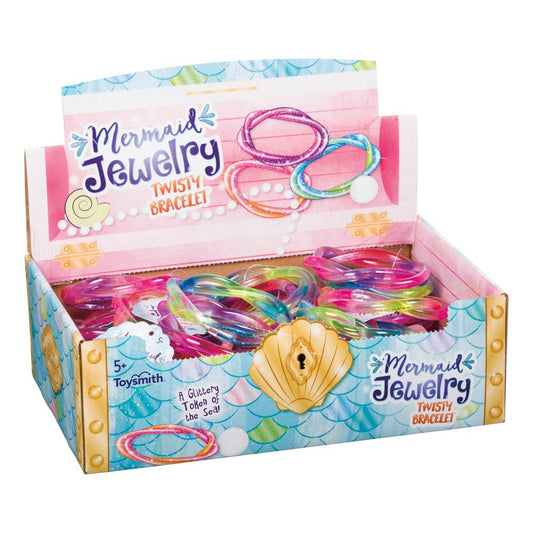 Toysmith Mermaid Twisty Bracelets, 2 Piece Set, Assorted In display