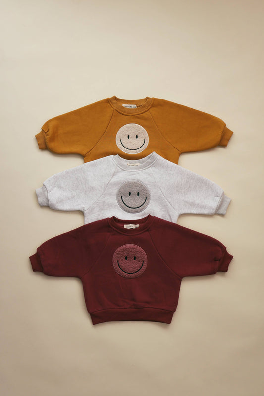 Sherpa Smiley Crew Neck