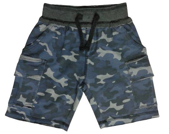 Navy Camo Cargo Shorts