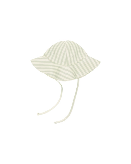 Quincy Mae Sun Hat  || Mint Stripe