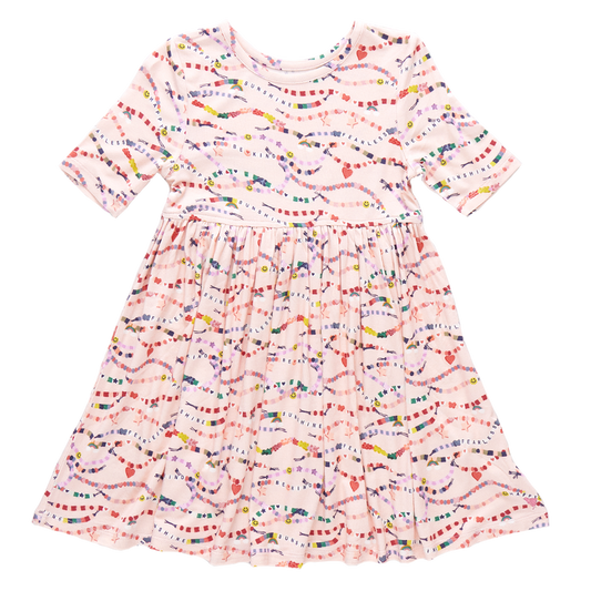 Pink Chicken Girls Bamboo Steph Dress - Friendship Bracelet Era