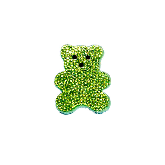 Gummy Bear Rhinestone Patch - Green