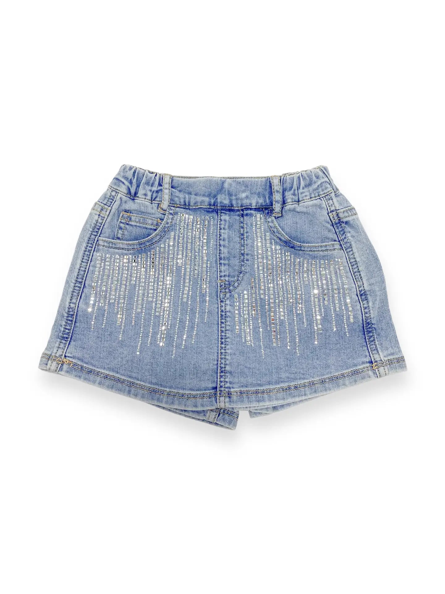 Silver Stone Denim Skort