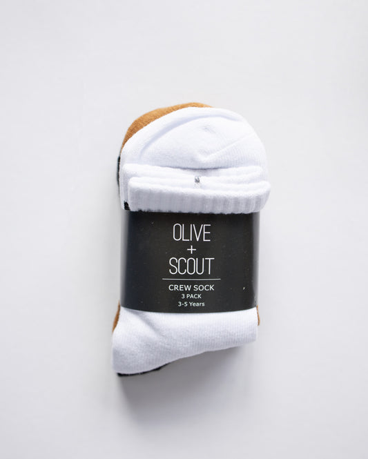 Olive and Scout Crew Socks 3-Pack in package