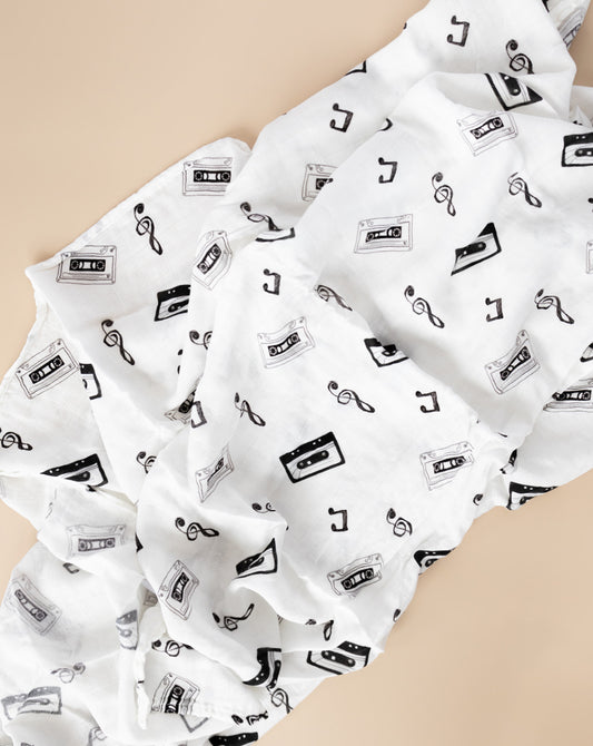 Cassette Tape Blanket Swaddle