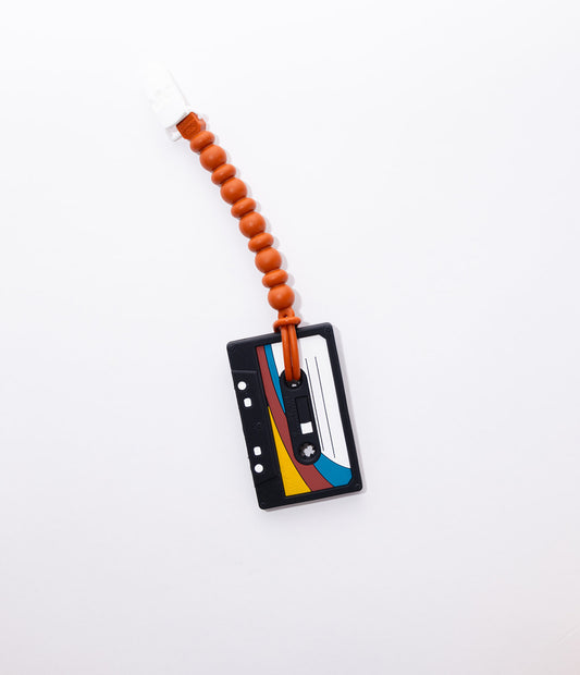 Cassette Tape Teether w/Clip