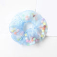 Load image into Gallery viewer, Blue Pom Pom Scrunchie
