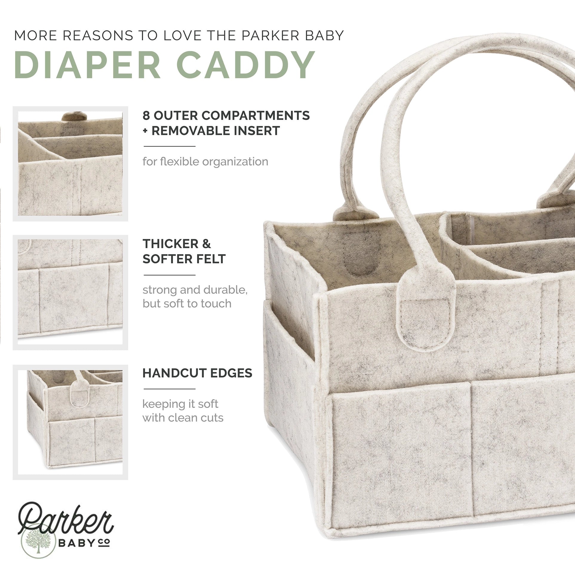 White Diaper Caddy