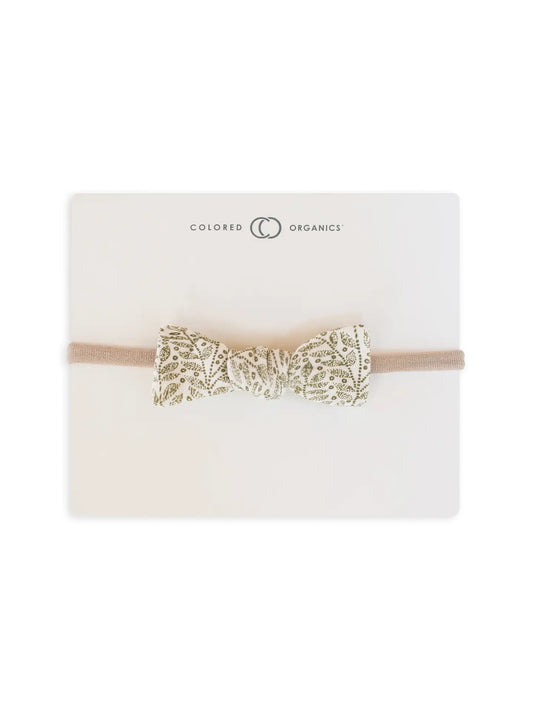 Dainty Bow Headband - Ferns & Ivory