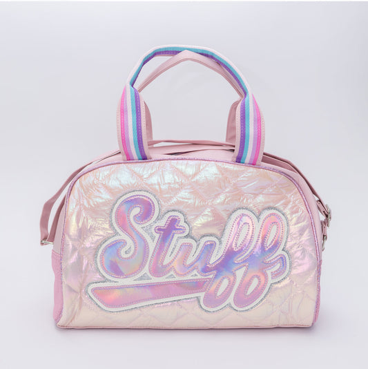 “Stuff” Metallic Pink Duffle