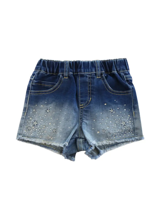 Star & Rhinestone Denim Shorts