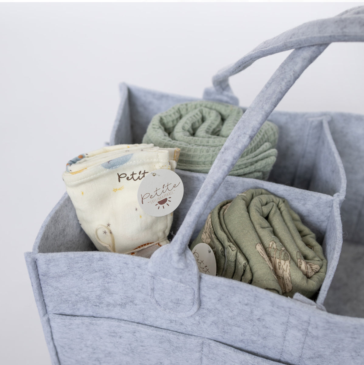 Grey Diaper Caddy