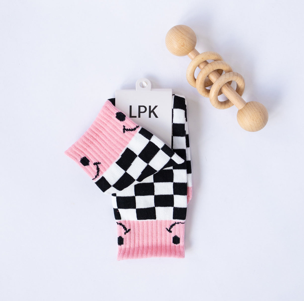 Checkered Smiley Socks