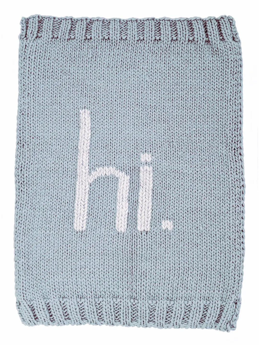 Surf Blue “hi.” Blanket