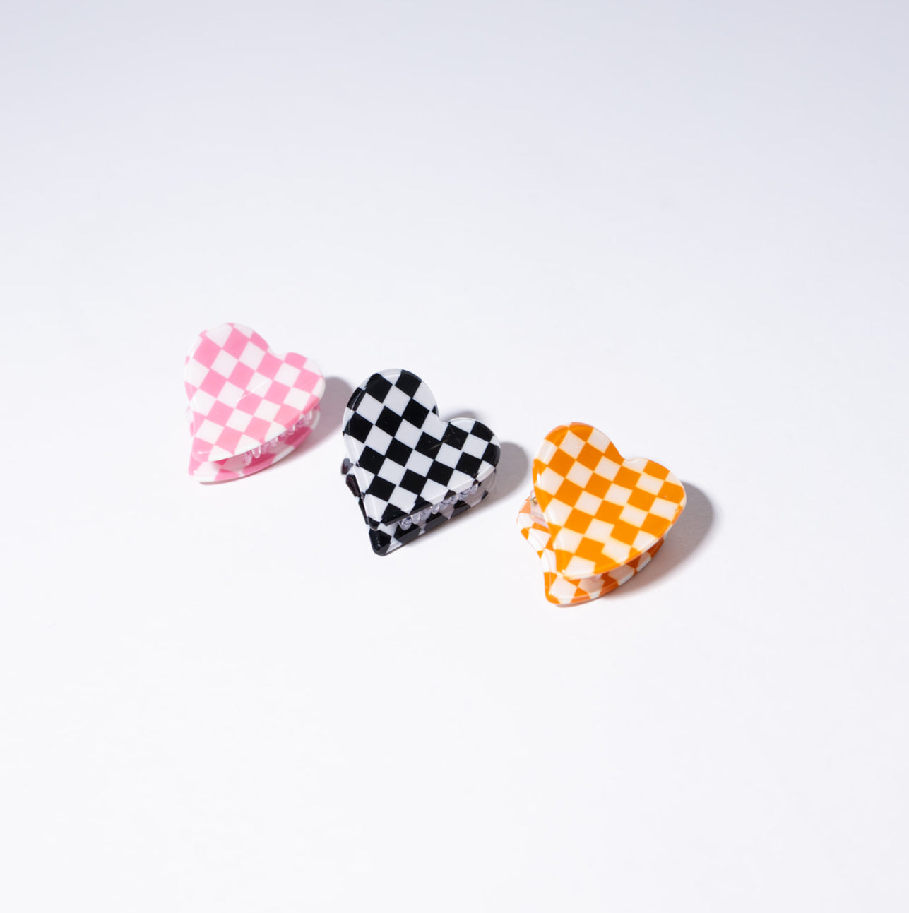 Checkered Heart Clip Assortment