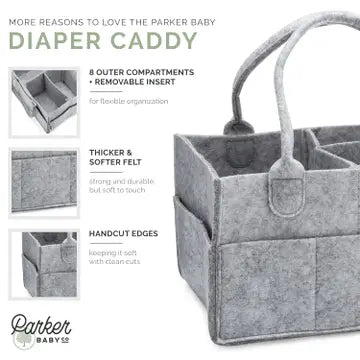 Grey Diaper Caddy