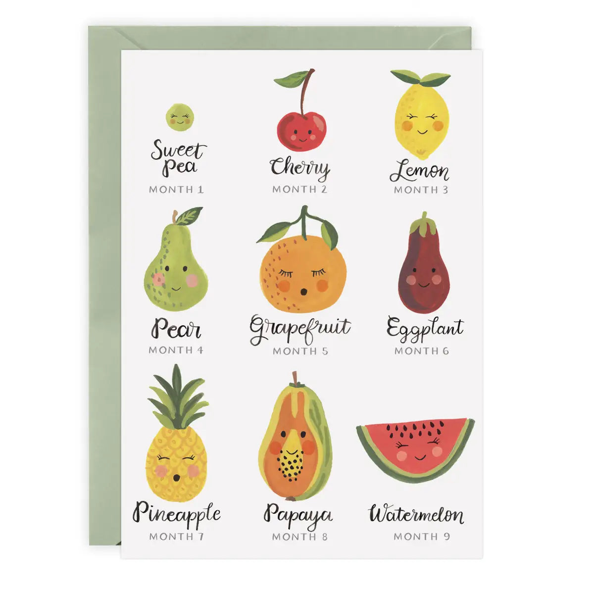 Fruit Pregnancy Greeting Card