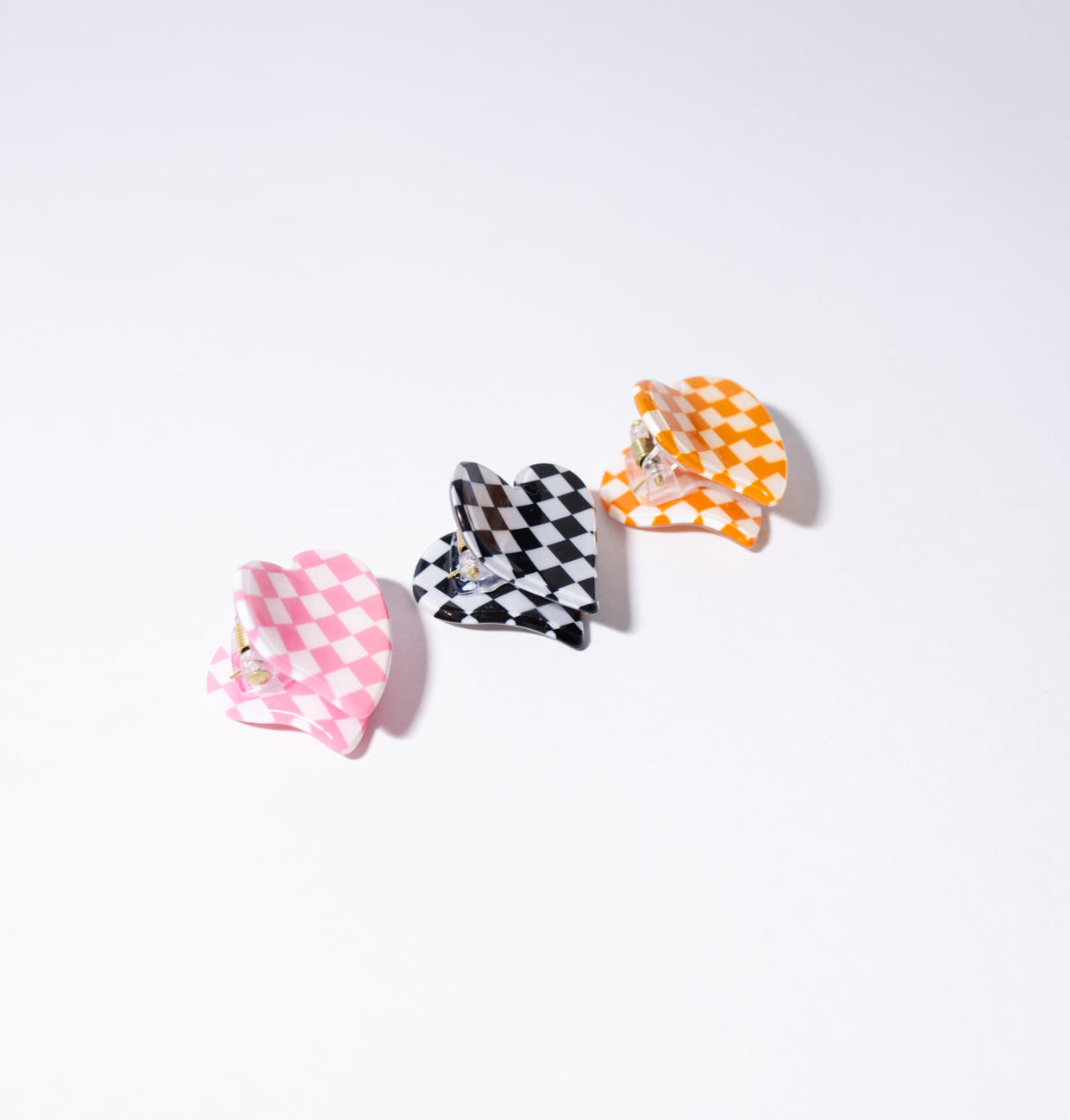 Checkered Heart Clip Assortment