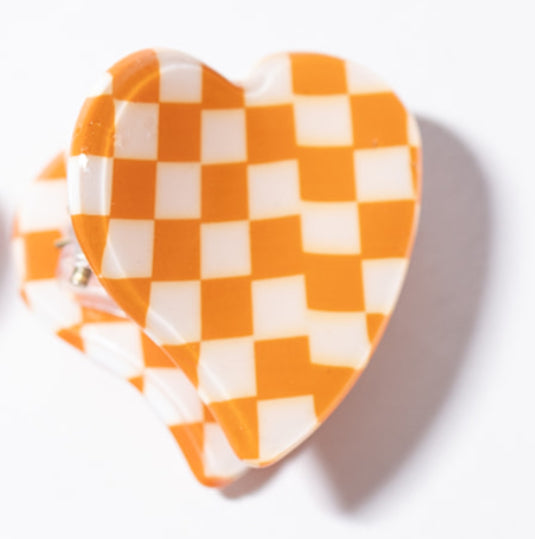 Checkered Heart Clip Assortment