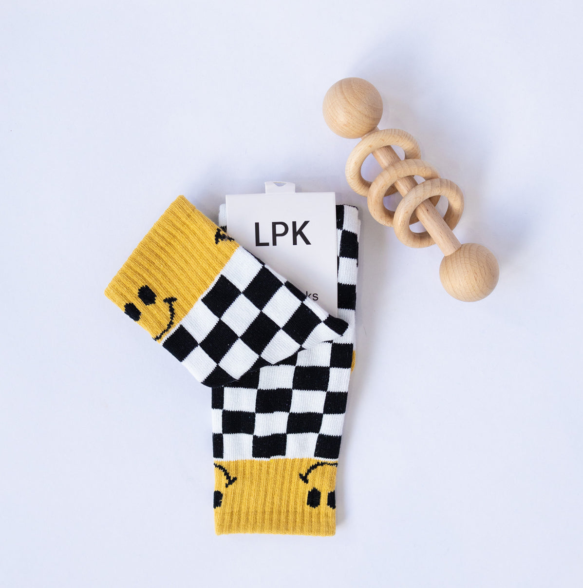 Checkered Smiley Socks