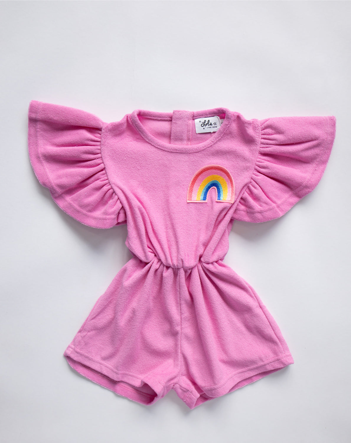 Pink Terry Rainbow Romper