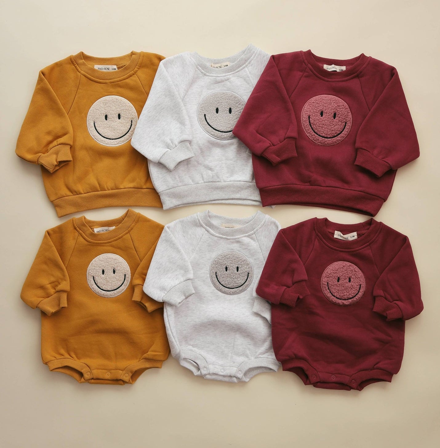 Sherpa Smiley Bubble Onesie