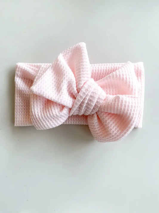 Waffle Knit Bow Headband