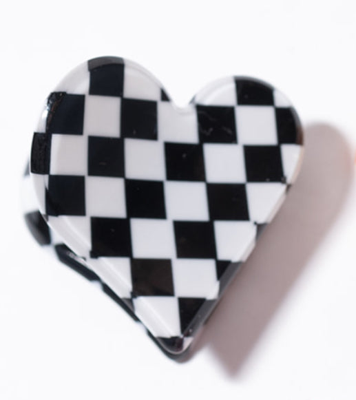 Checkered Heart Clip Assortment