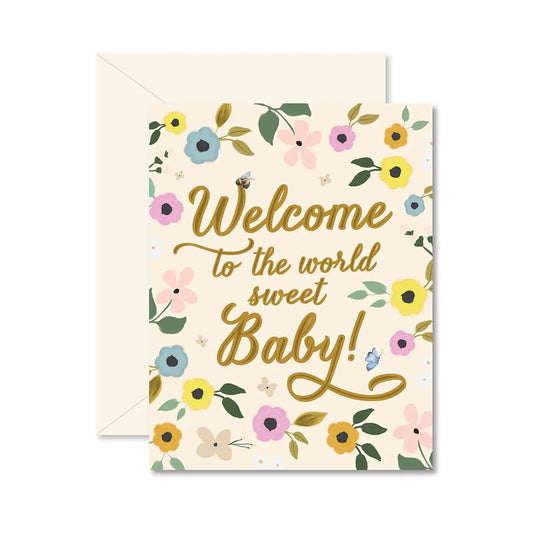 Welcome Sweet Baby Greeting Card