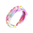 Load image into Gallery viewer, Tye Dye Terry Charm Knot Headband
