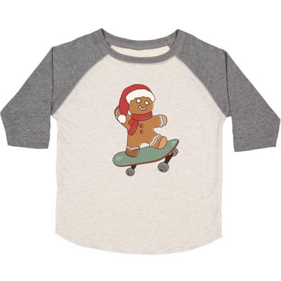 Sweet Wink Gingerbread Skater Boy Christmas 3/4 Shirt